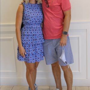 Banana Republic blue and purple floral mini dress